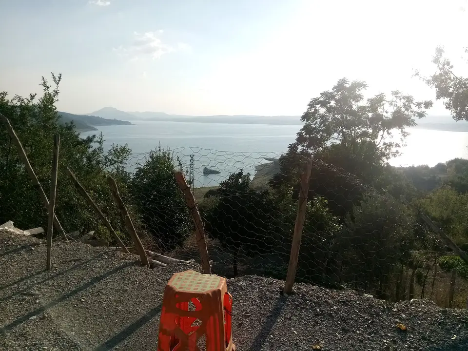 Karatepe - Aslantaş Milli Parkı'nda ormanlık kıyıdan Aslantaş Baraj Gölü'ne bakış